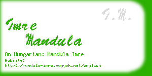 imre mandula business card